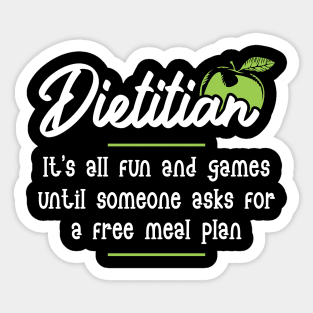 Funny Dietitian Registered Dietitian Sticker